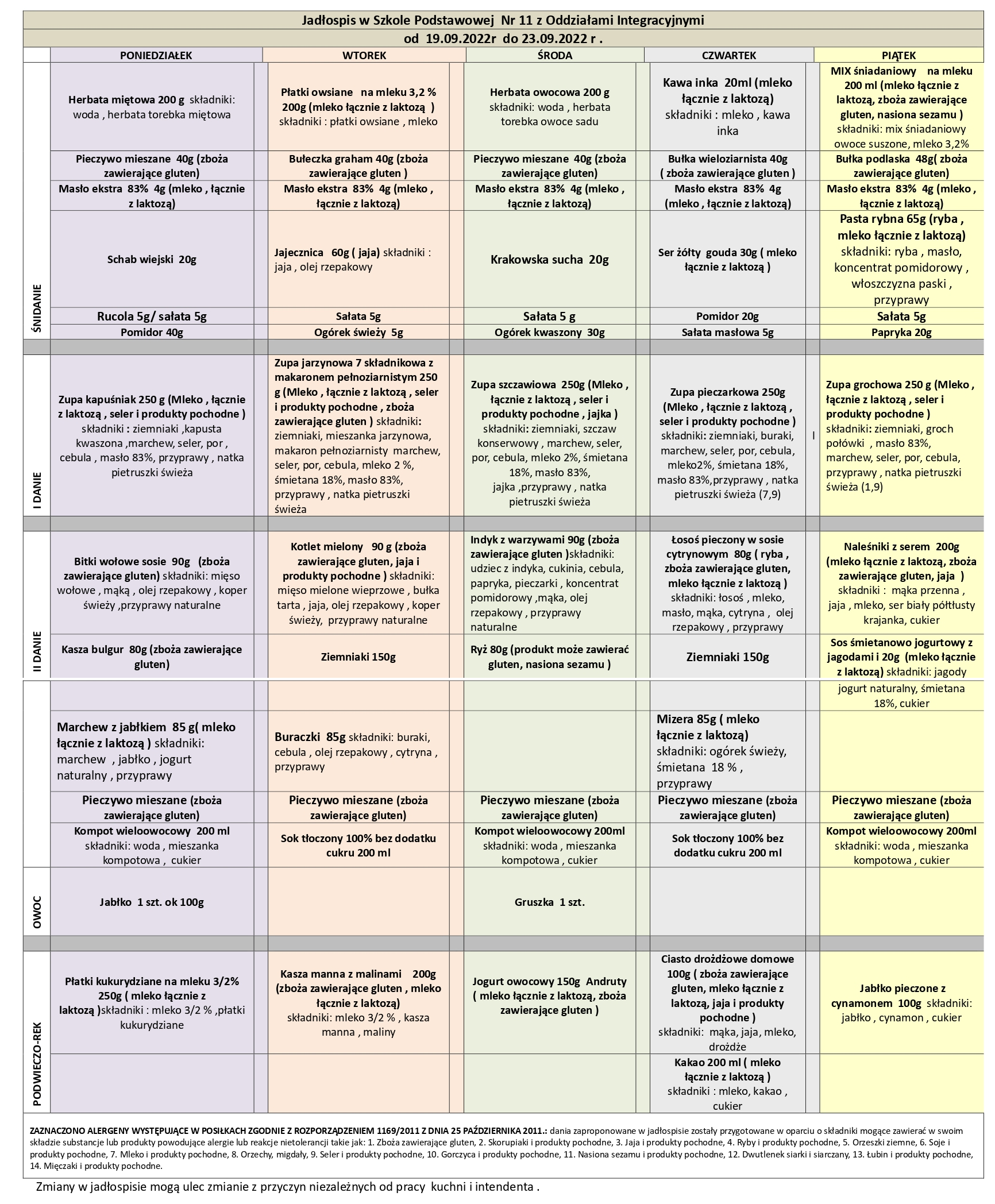 Jadłospis w Szkole Podstawowej  Nr 11 z Oddziałami Integracyjnymi 19.09-23.09.2022r.png