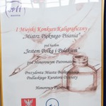 Plakat dotyczący konkursu kaligraficznego..jpg