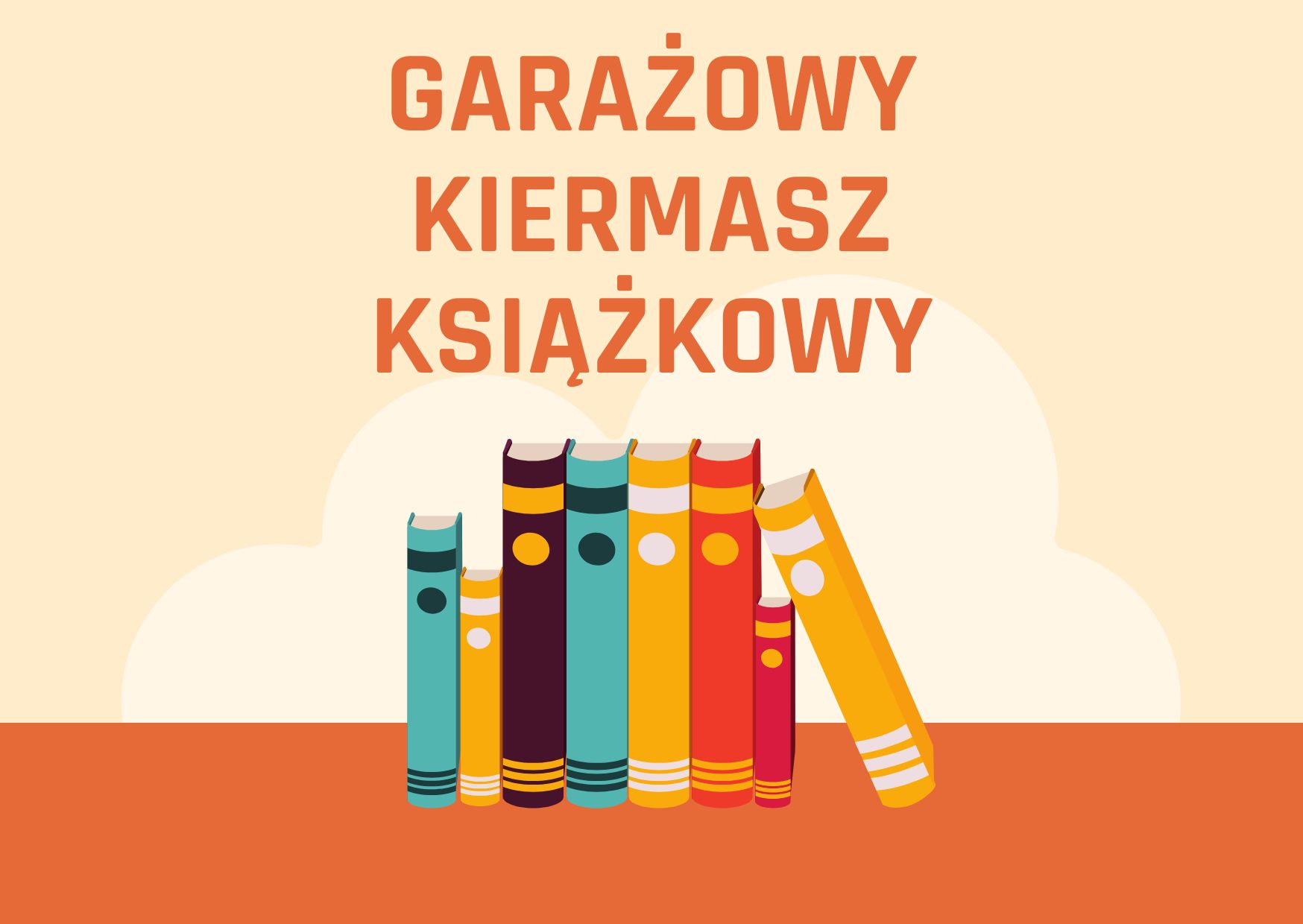 Pomarańczowa Otwarta Książka Powitanie Kartka.jpg