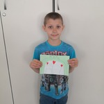 Bartek i jego laurka dla mamy..jpg